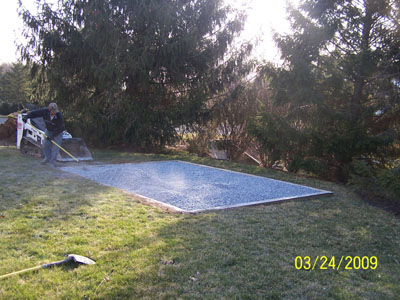 Wood Shed Turnkey Solutions - pad leveled