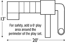 Swingset Package B-55-12 footprint