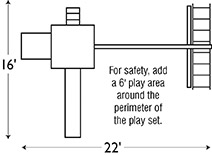 Swingset Package B-55-5 dimensions