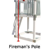 Fireman's pole for playset