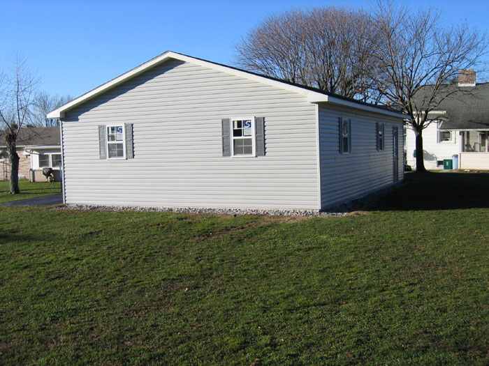 2 car garage with extra windows for natural light