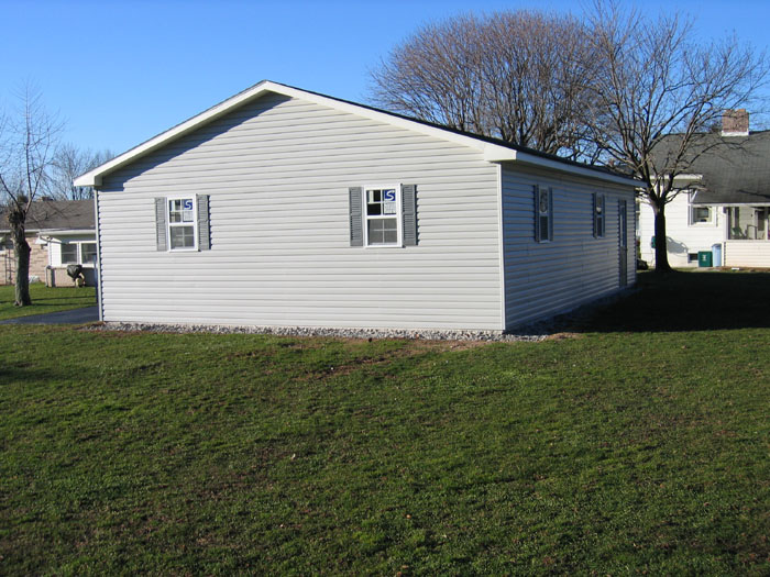 2 car garage with extra windows for natural light